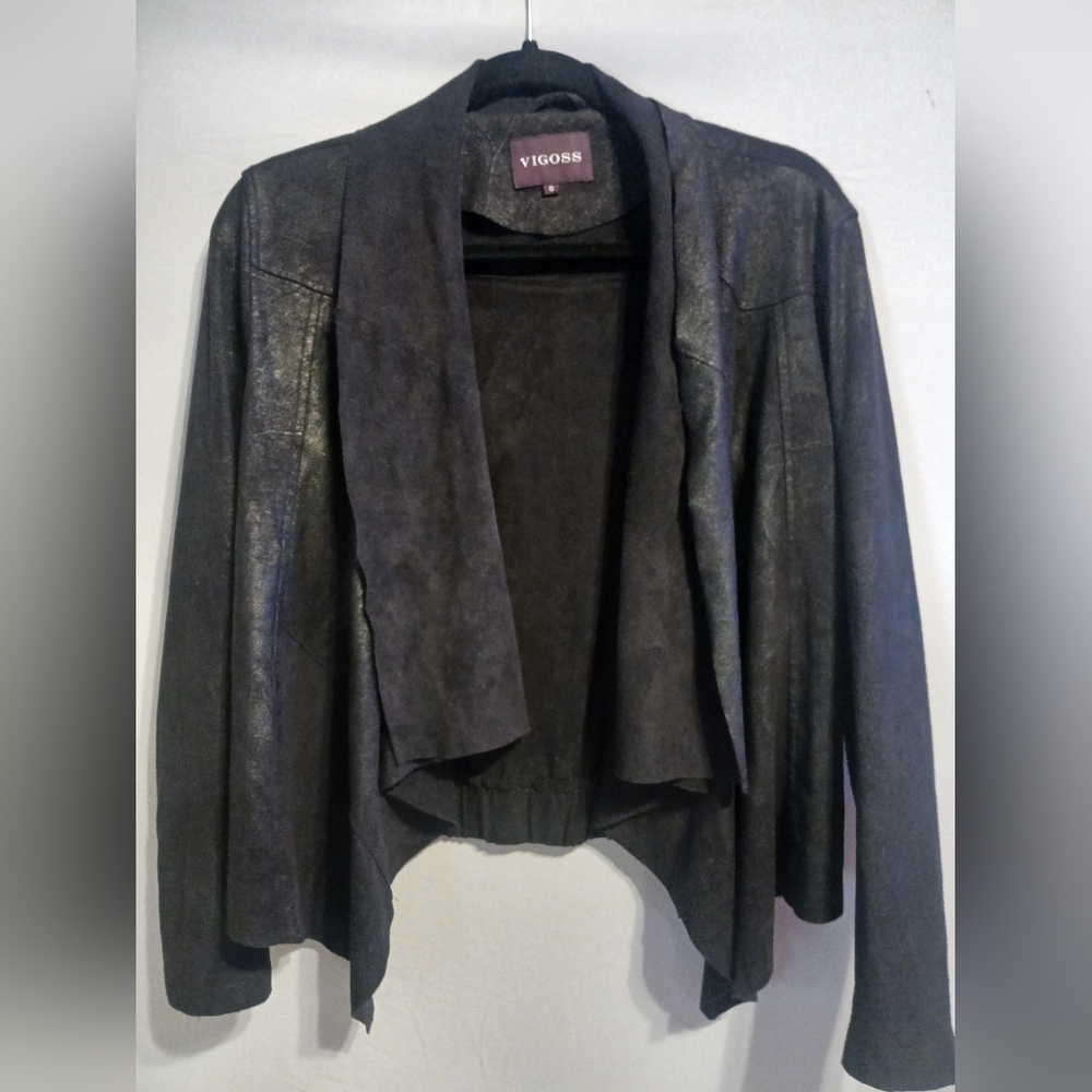 Vigoss Women's Small Open Front Charcoal Blazer